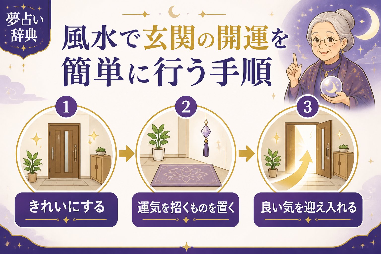 スピリチュアル 風水で玄関の開運を簡単に行う手順