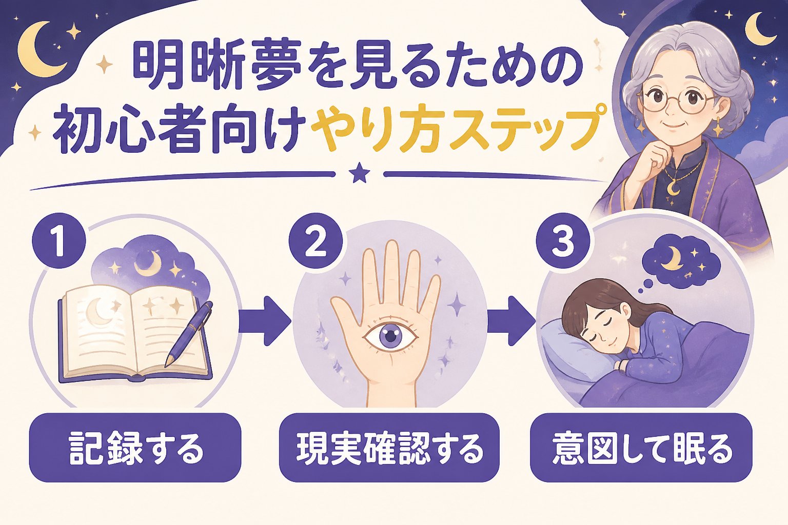 心理 明晰夢を見るための初心者向けやり方ステップ