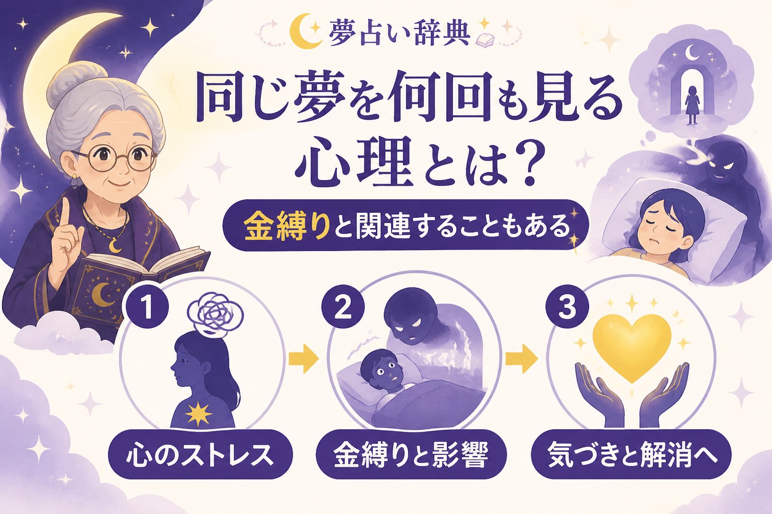 心理 同じ夢を何回も見る心理とは?金縛りと関連することもある