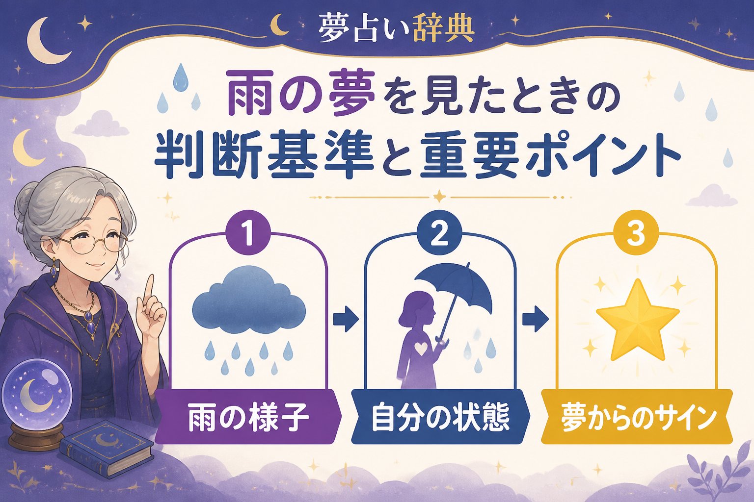 夢占い 雨の夢を見たときの判断基準と重要ポイント