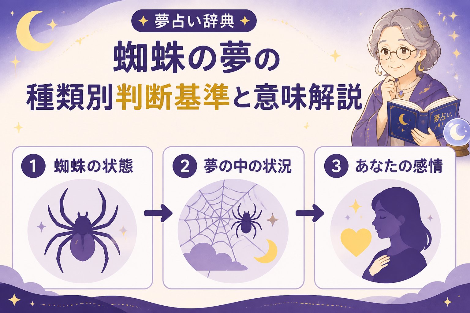 夢占い 蜘蛛の夢の種類別判断基準と意味解説