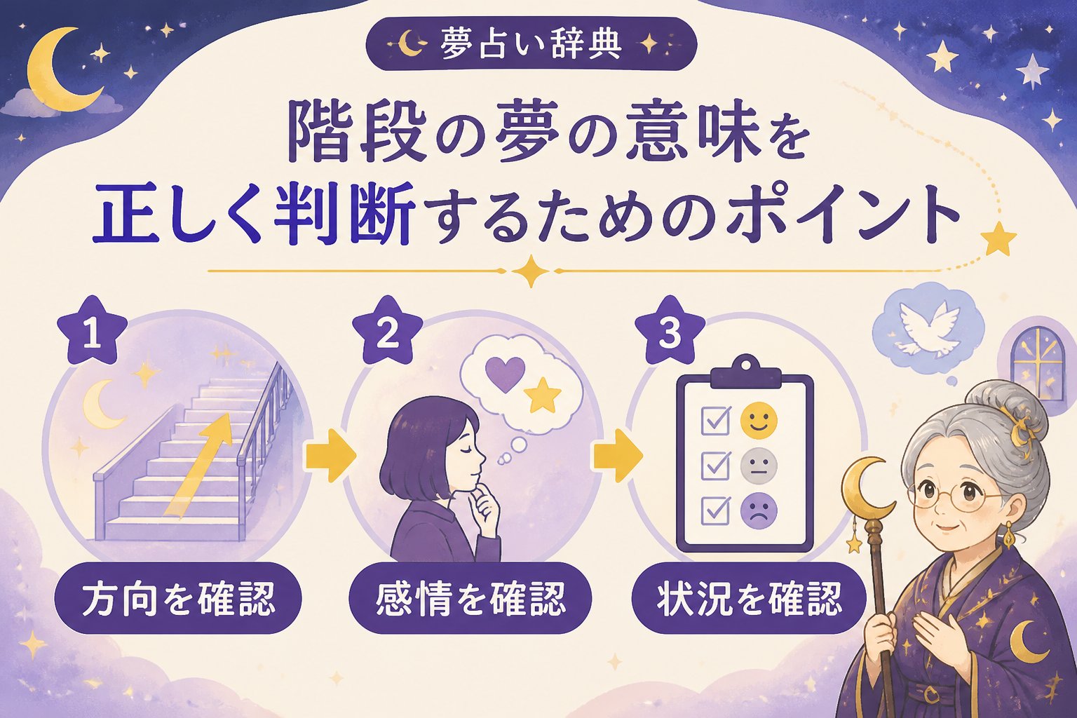 運勢 階段の夢の意味を正しく判断するためのポイント