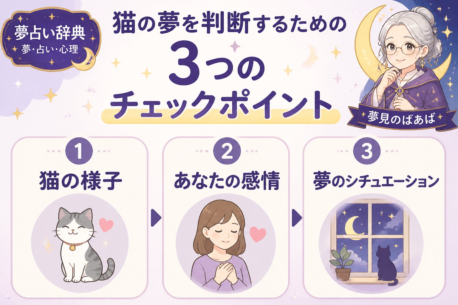 夢占い 猫の夢を判断するための3つのチェックポイント