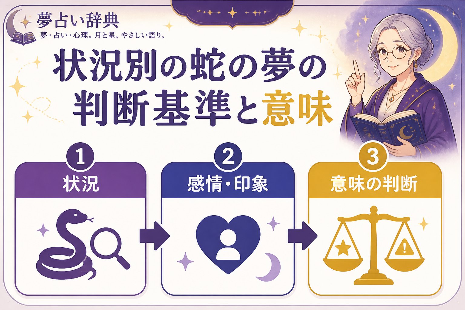 夢占い 状況別の蛇の夢の判断基準と意味