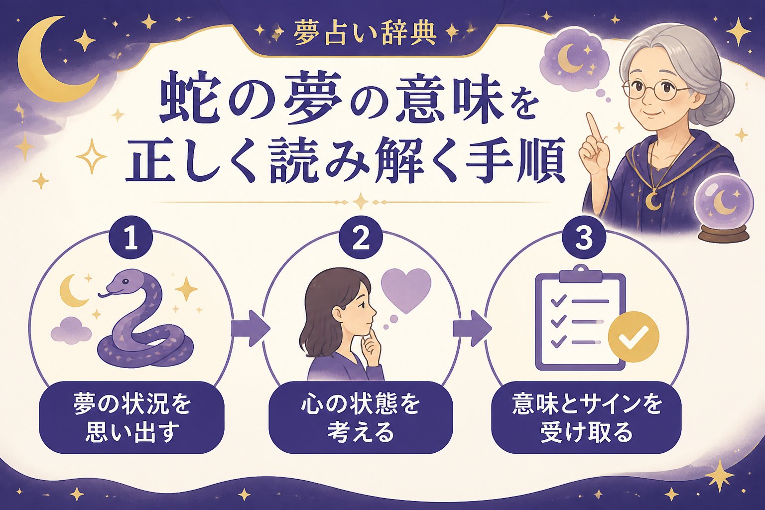夢占い 蛇の夢の意味を正しく読み解く手順