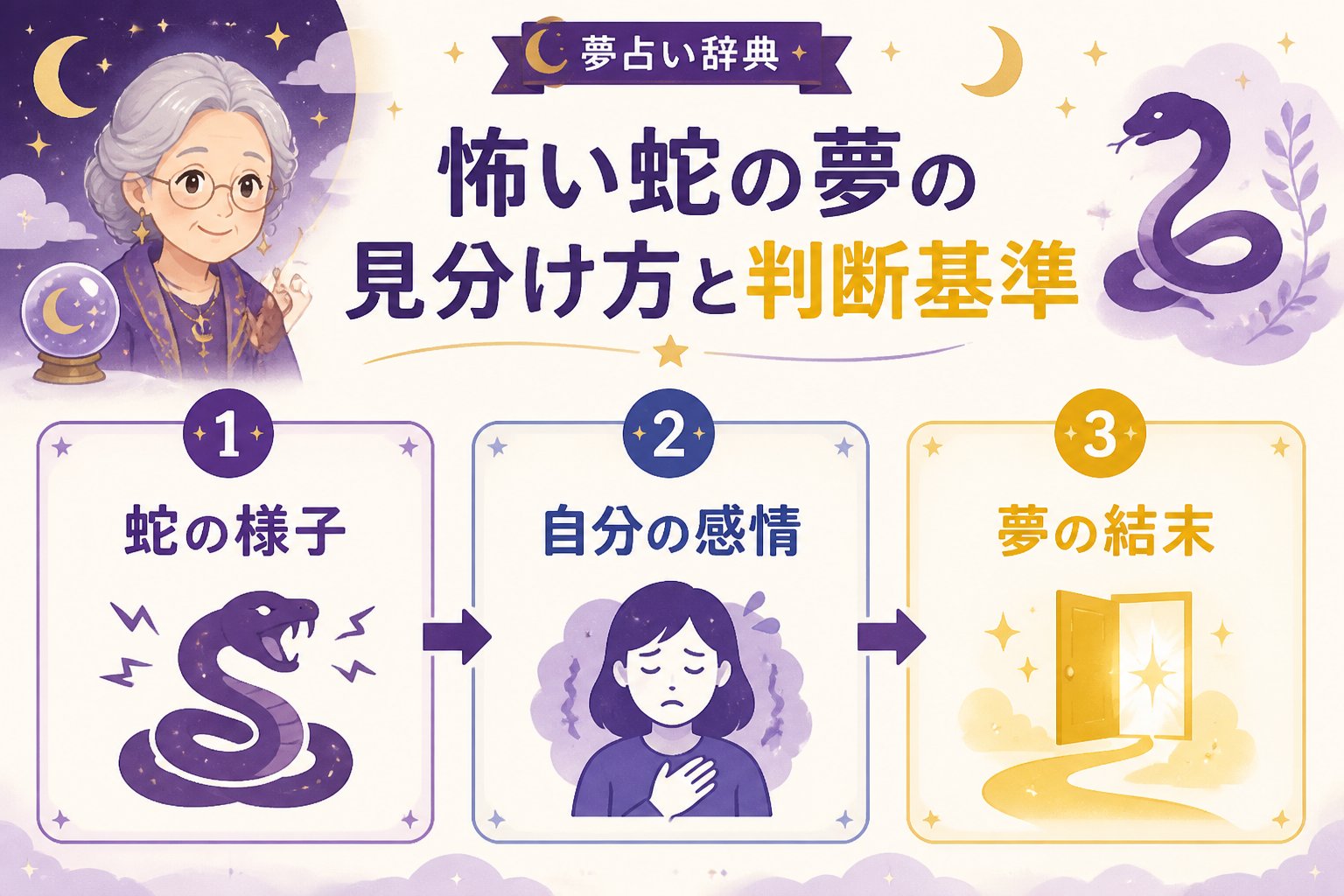 夢占い 怖い蛇の夢の見分け方と判断基準
