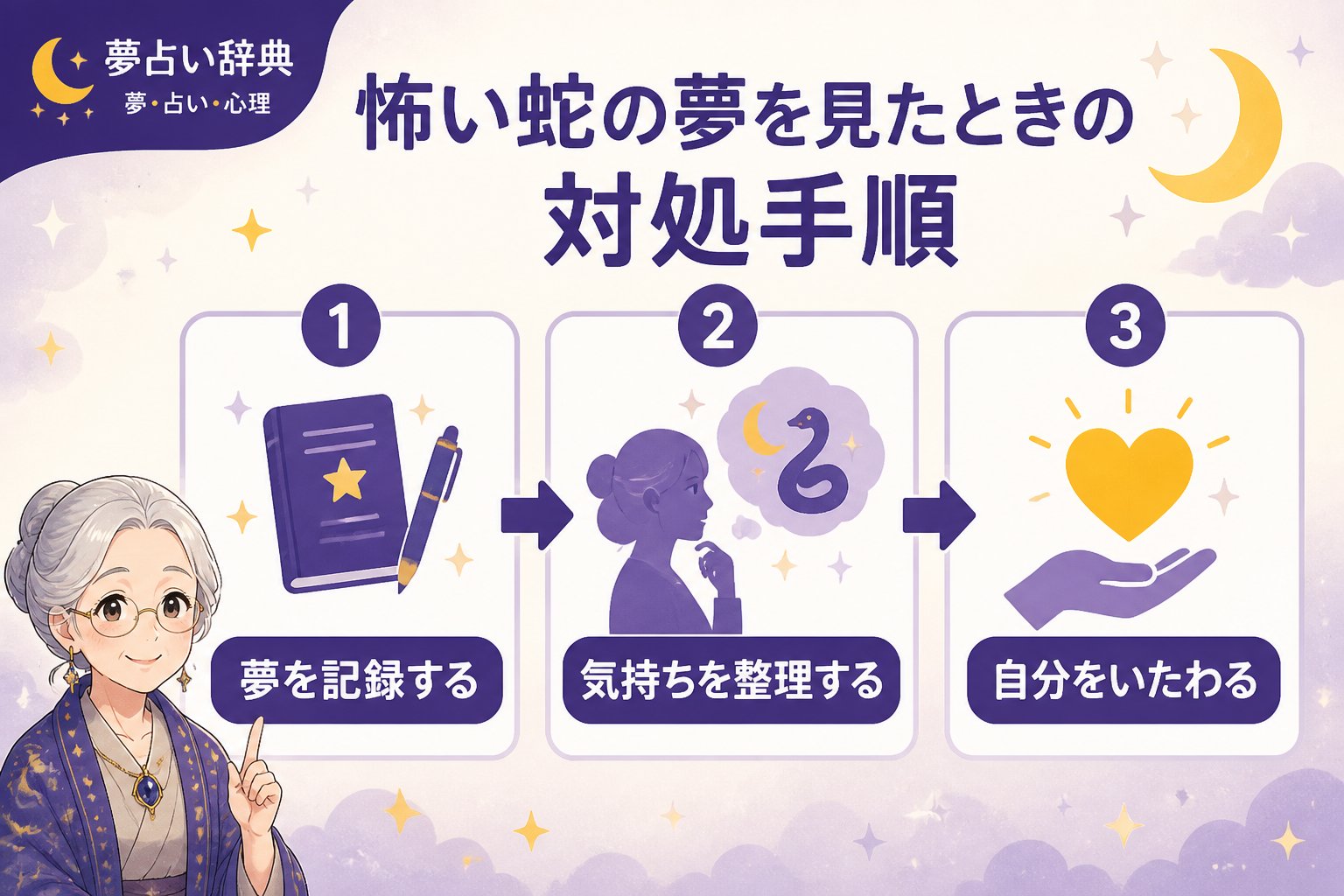 夢占い 怖い蛇の夢を見たときの対処手順
