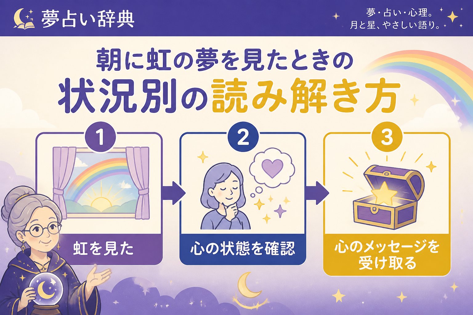 スピリチュアル 朝に虹の夢を見たときの状況別の読み解き方