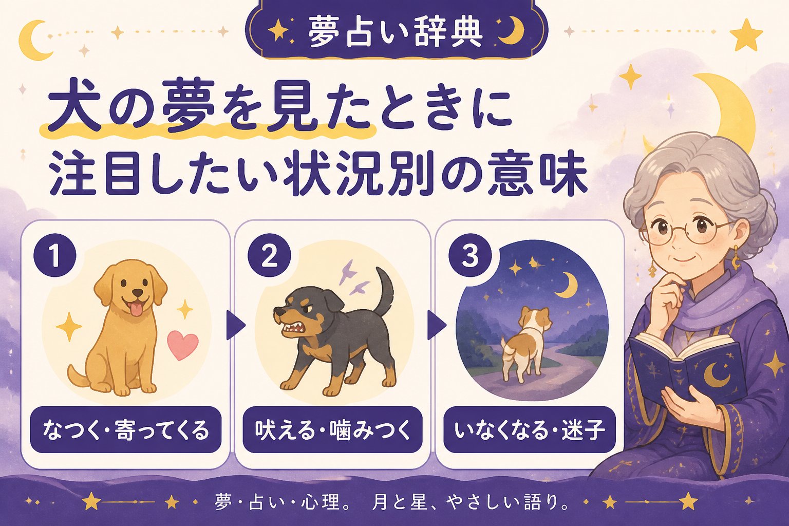 夢占い 犬の夢を見たときに注目したい状況別の意味