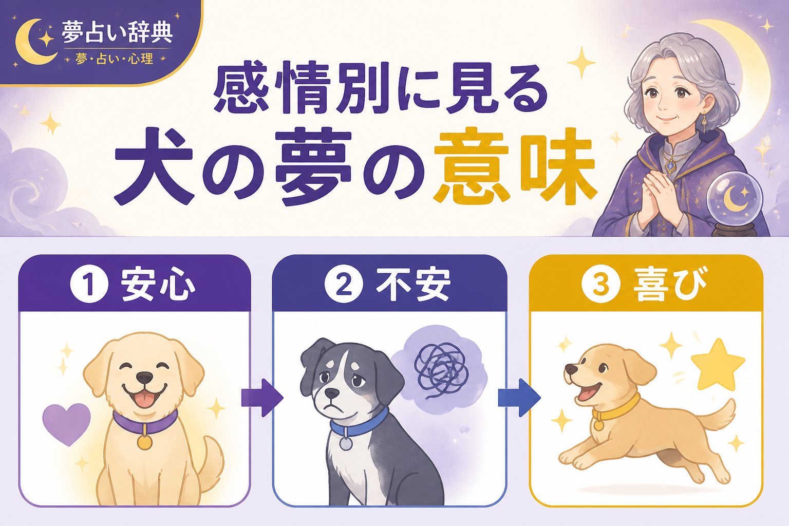 夢占い 感情別に見る犬の夢の意味