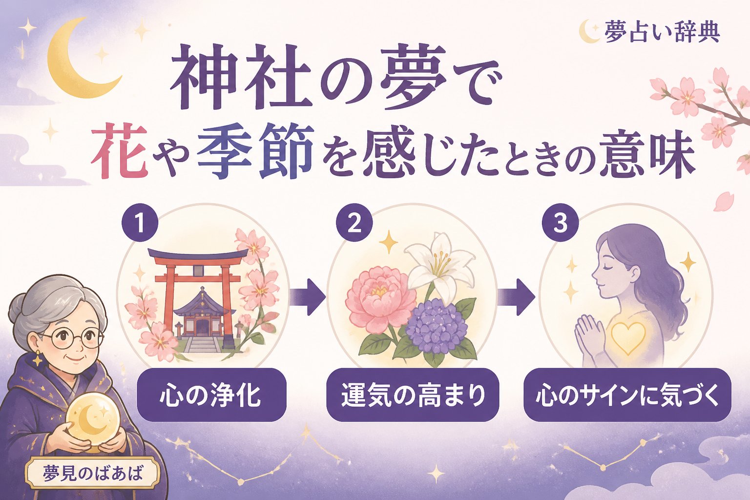 スピリチュアル 神社の夢で花や季節を感じたときの意味