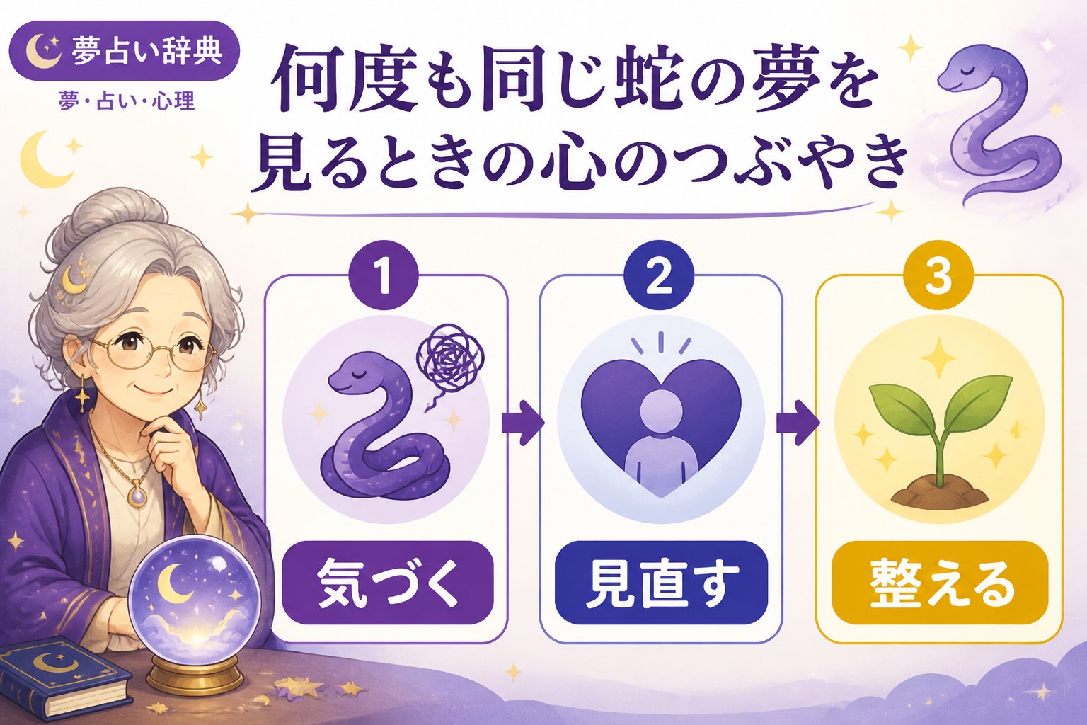 夢占い 何度も同じ蛇の夢を見るときの心のつぶやき