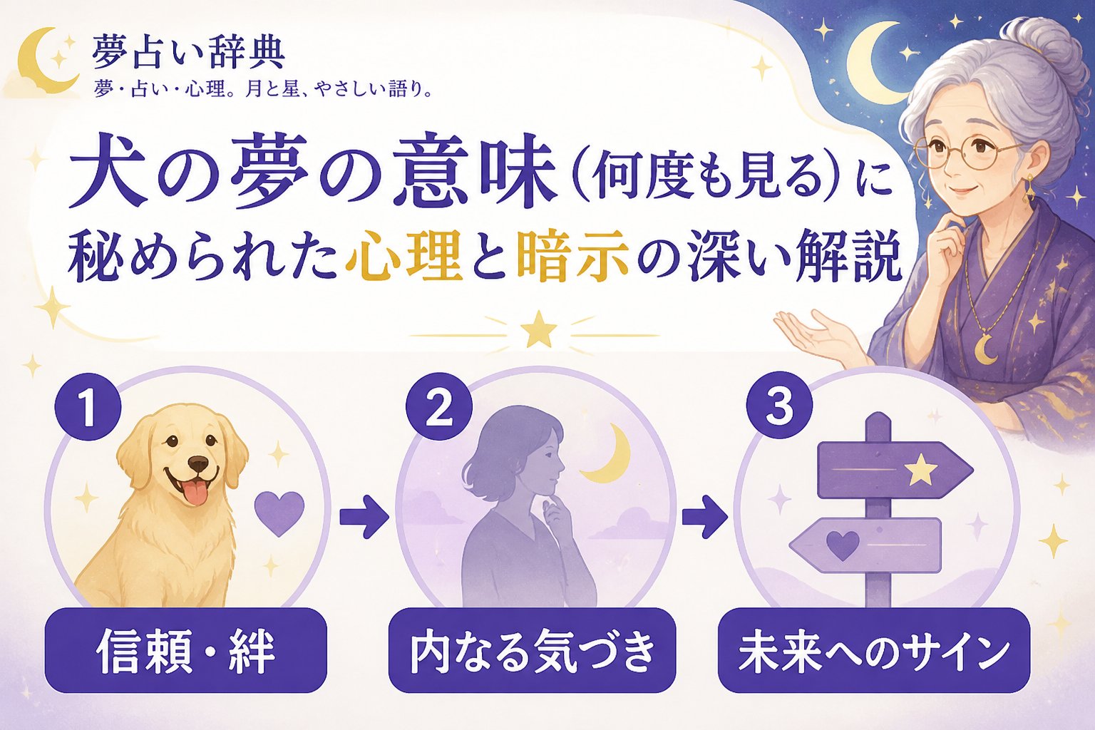 夢占い 犬の夢何度も見る意味を含む心理や暗示を示す夢の場面別解説