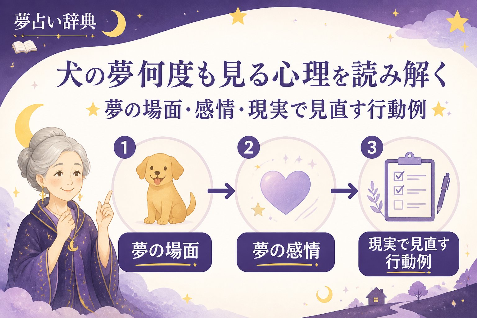 夢占い 犬の夢何度も見る心理を読み解く：夢の場面・感情・現実で見直す行動例