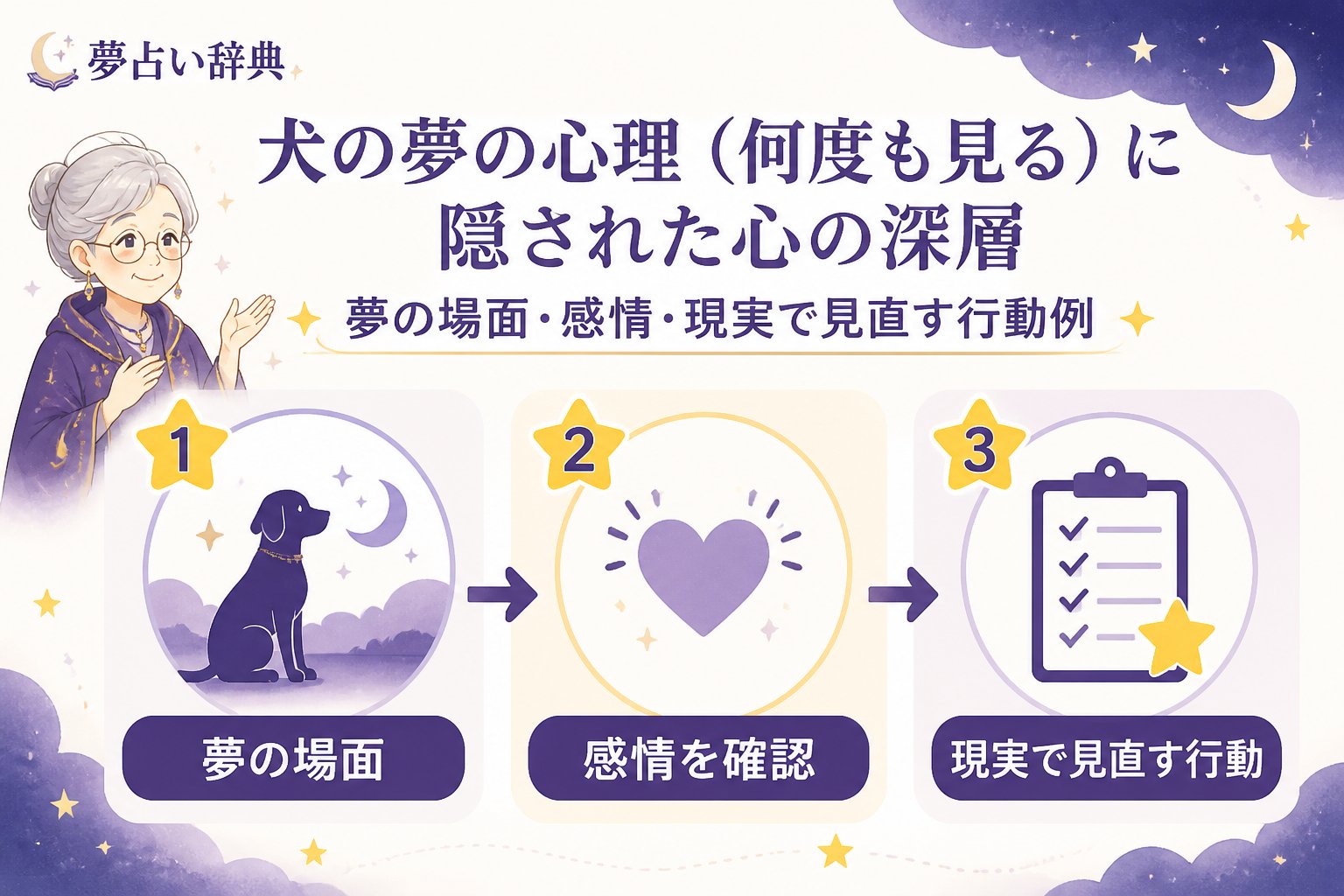 夢占い 犬の夢の心理（何度も見る）に隠された心の深層：夢の場面・感情・現実で見直す行動例
