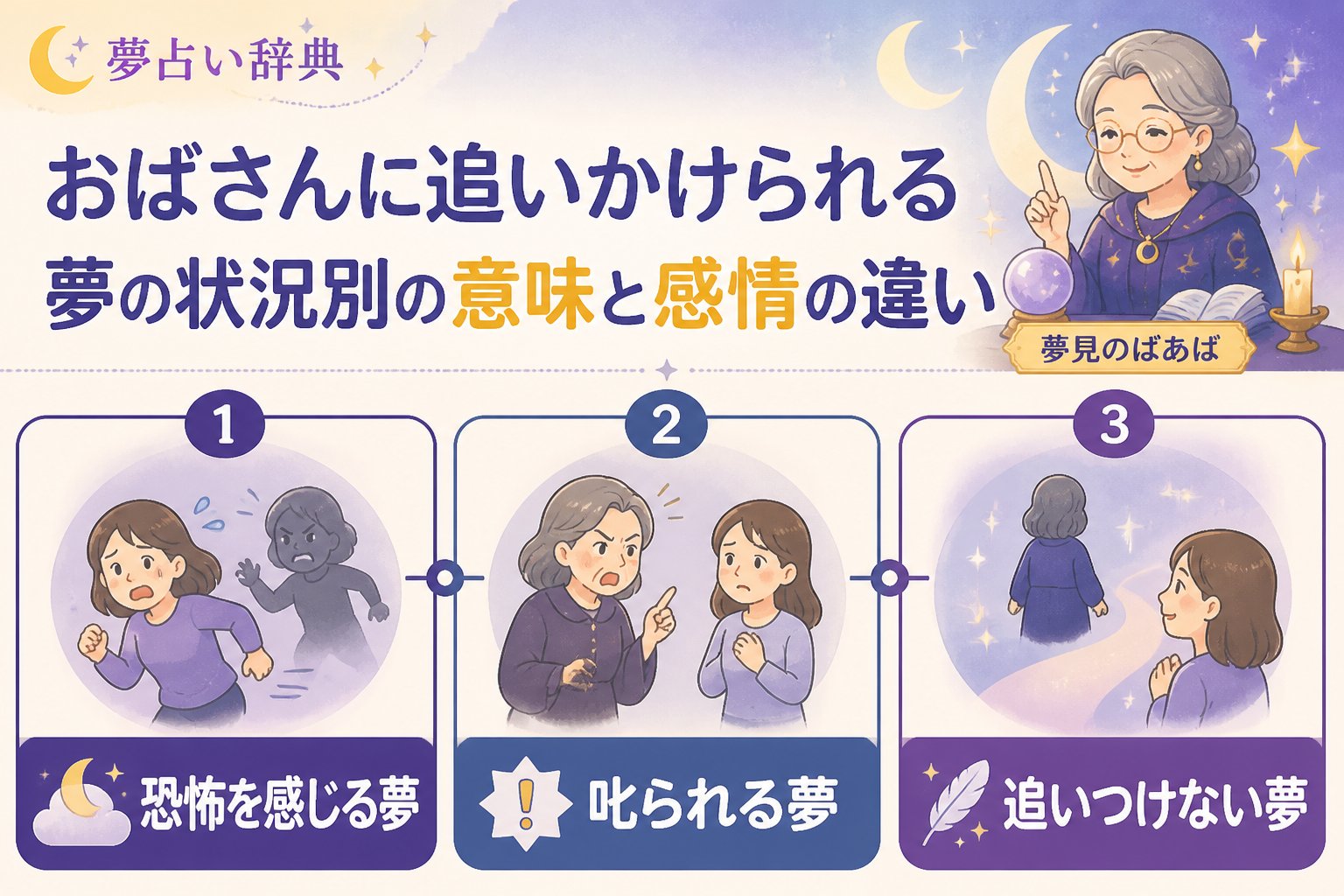 夢占い おばさんに追いかけられる 夢の状況別の意味と感情の違い