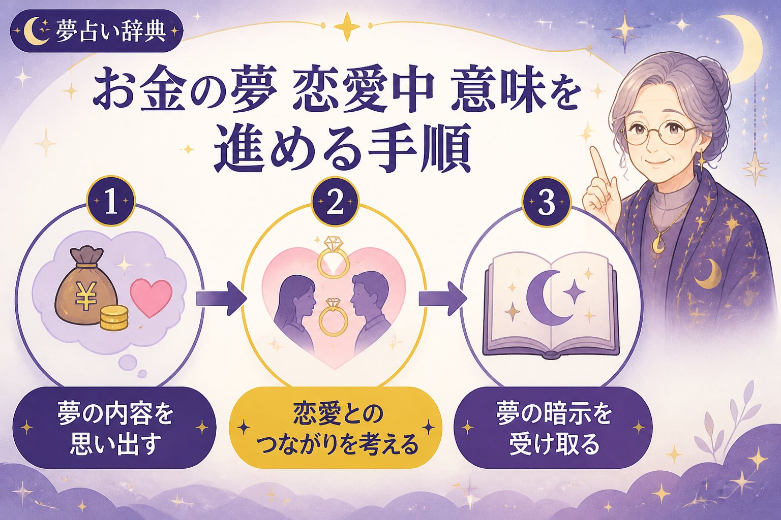 運勢 お金の夢 恋愛中 意味を進める手順