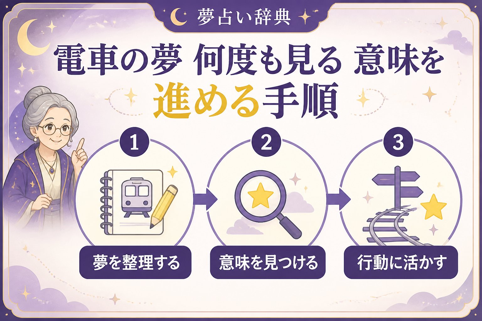 夢占い 電車の夢 何度も見る 意味を進める手順