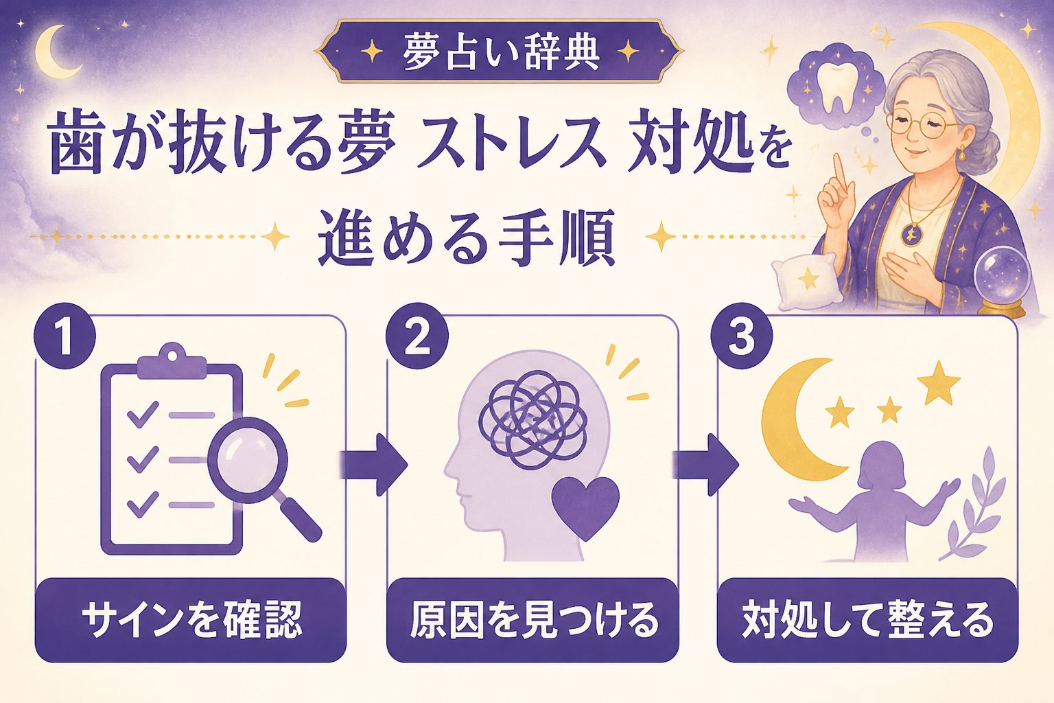 心理 歯が抜ける夢 ストレス 対処を進める手順