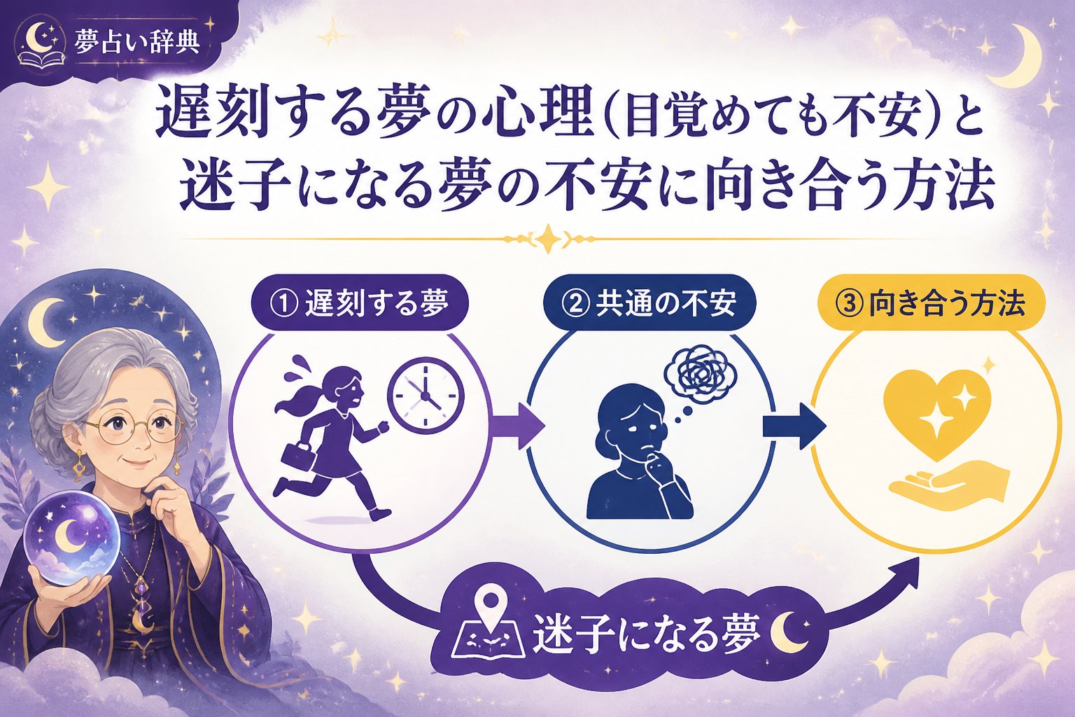 心理 遅刻する夢の心理(目覚めても不安)を含む夢の状況別の意味と迷子になる夢の不安の関連